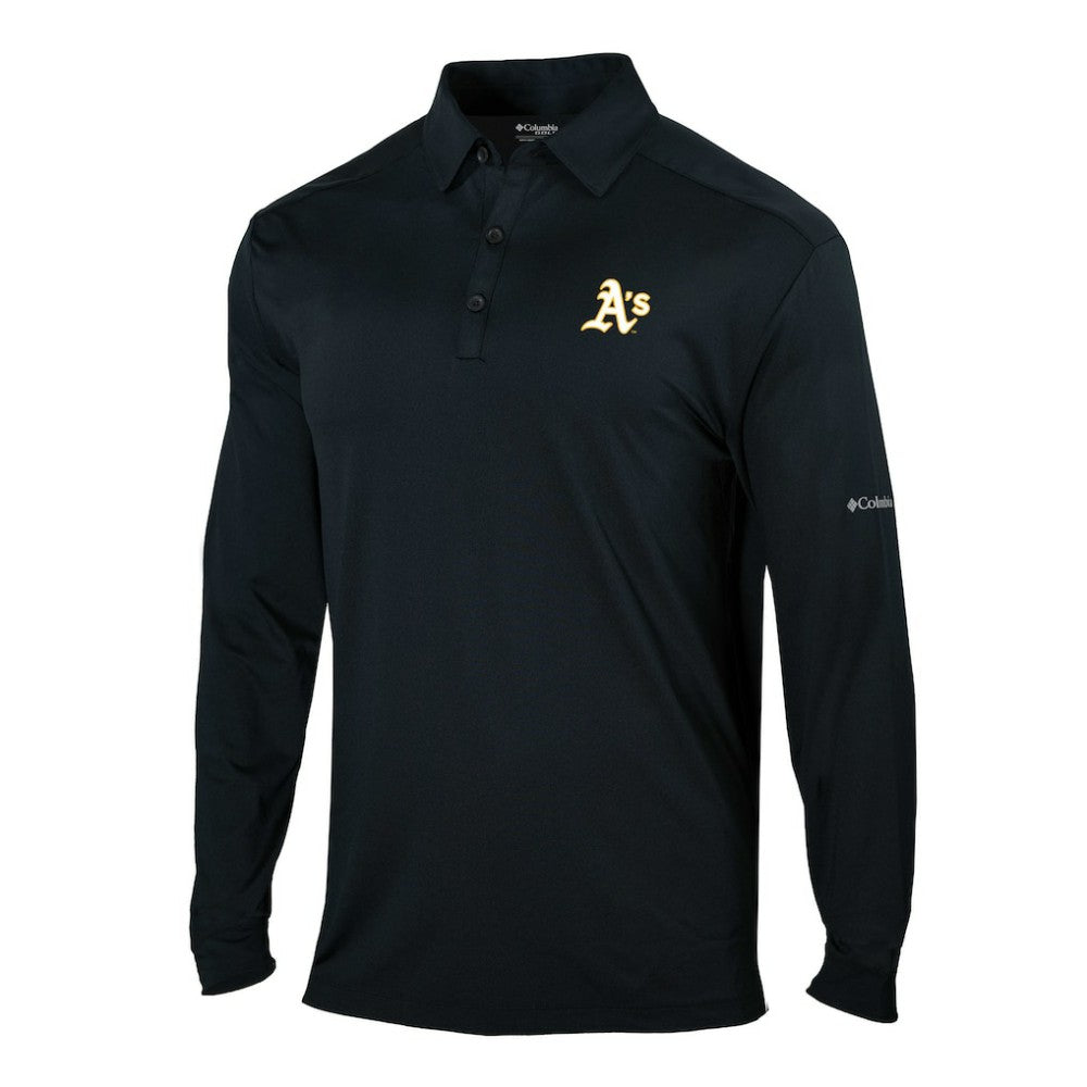 Athletics Omni-Wick Pin High Long Sleeve Polo Black | Columbia
