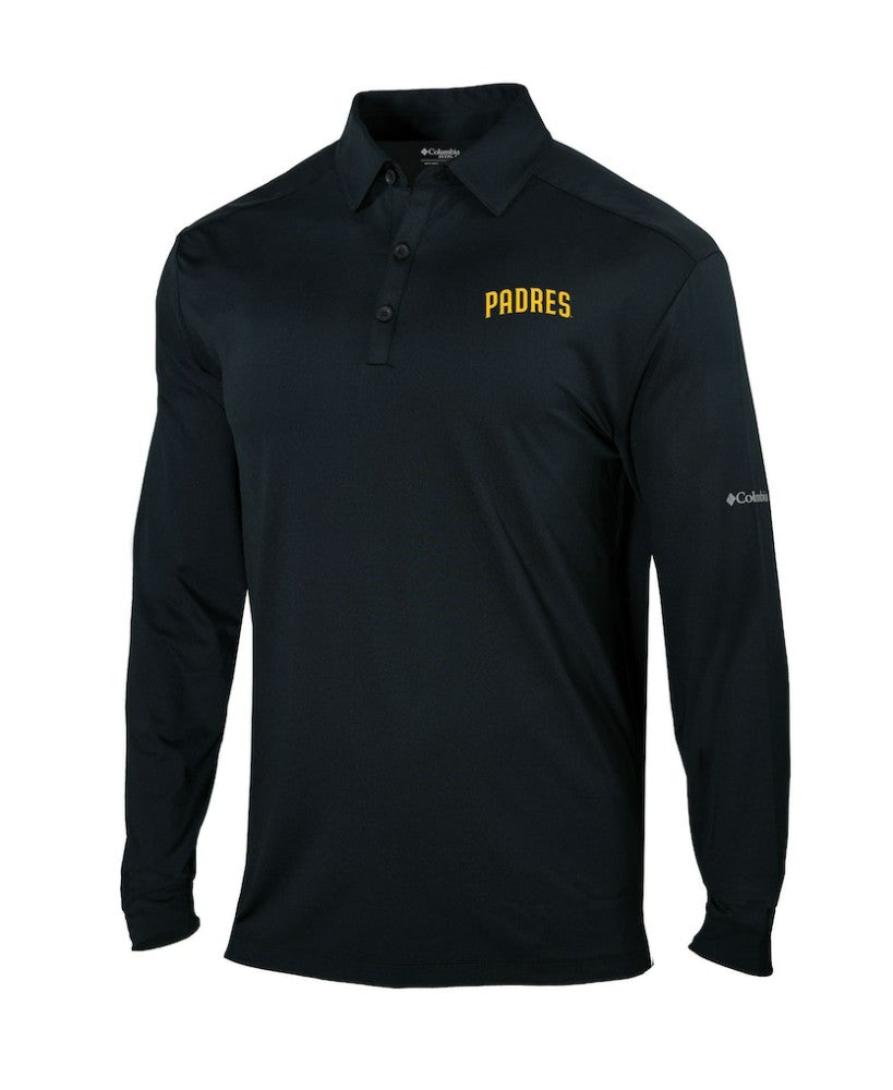San Diego Padres Omni-Wick Pin High Long Sleeve Polo Black | Columbia