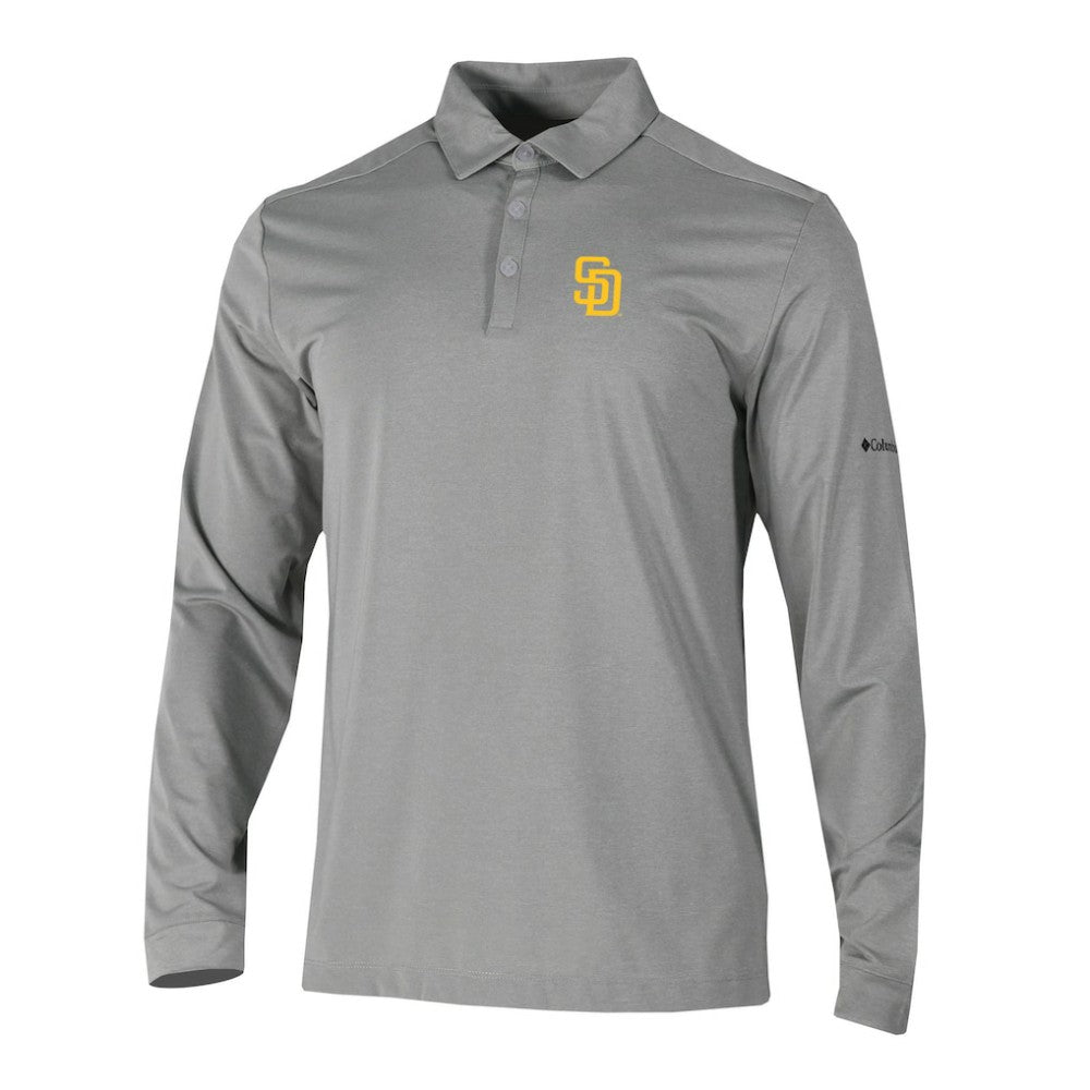 San Diego Padres Omni-Wick Pin High Long Sleeve Polo Gray | Columbia