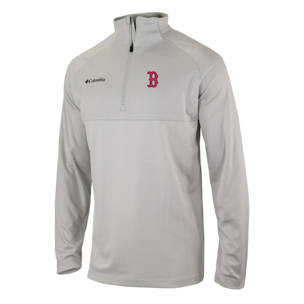 Boston Red Sox Omni-Wick Raglan Rockin' It Quarter-Zip Pullover Gray | Columbia