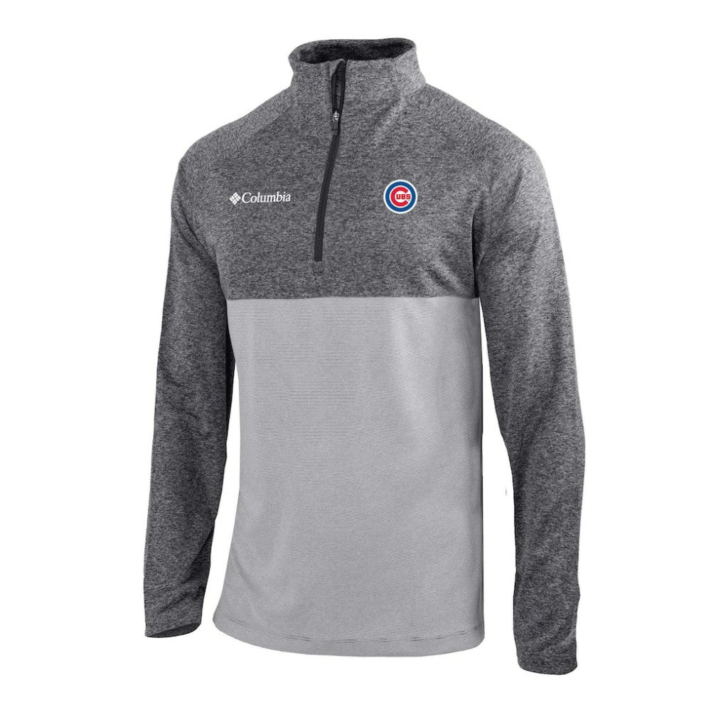 Chicago Cubs Omni-Wick Raglan Rockin' It Quarter-Zip Pullover Gray | Columbia