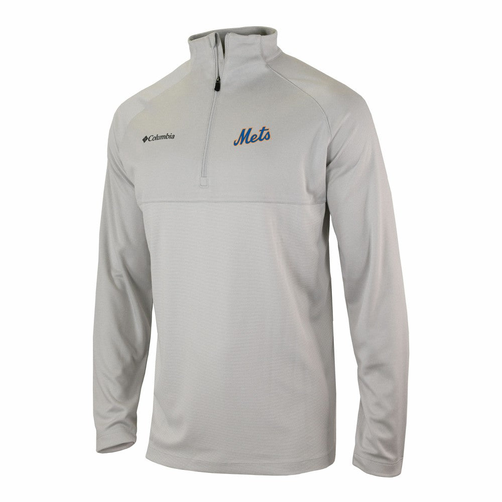 New York Mets Omni-Wick Raglan Rockin' It Quarter-Zip Pullover Gray | Columbia