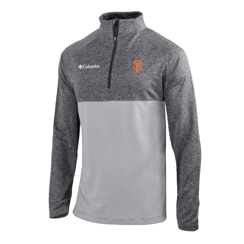 San Francisco Giants Omni-Wick Raglan Rockin' It Quarter-Zip Pullover Gray | Columbia