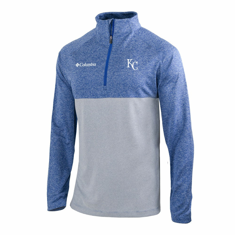 Kansas City Royals Omni-Wick Raglan Rockin' It Quarter-Zip Pullover Royal | Columbia