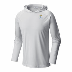 Kansas City Royals Terminal Tackle Omni-Shade Raglan Pullover Hoodie White | Columbia