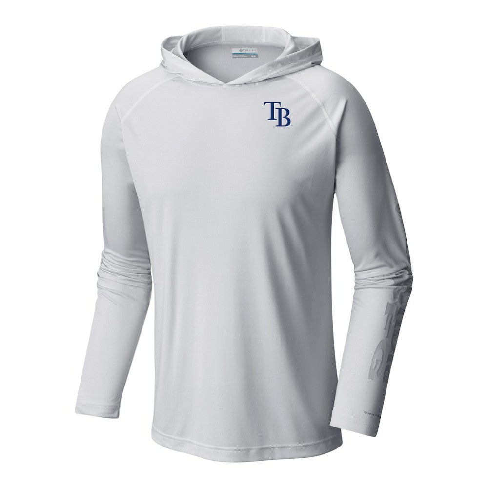 Tampa Bay Rays Terminal Tackle Omni-Shade Pullover Hoodie White | Columbia