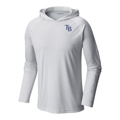 Tampa Bay Rays Terminal Tackle Omni-Shade Pullover Hoodie White | Columbia