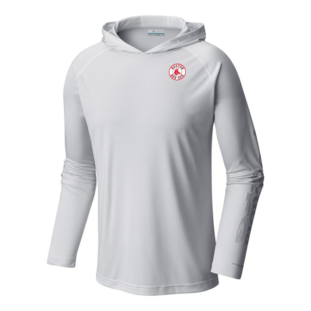 Boston Red Sox Terminal Tackle Omni-Shade Pullover Hoodie White | Columbia