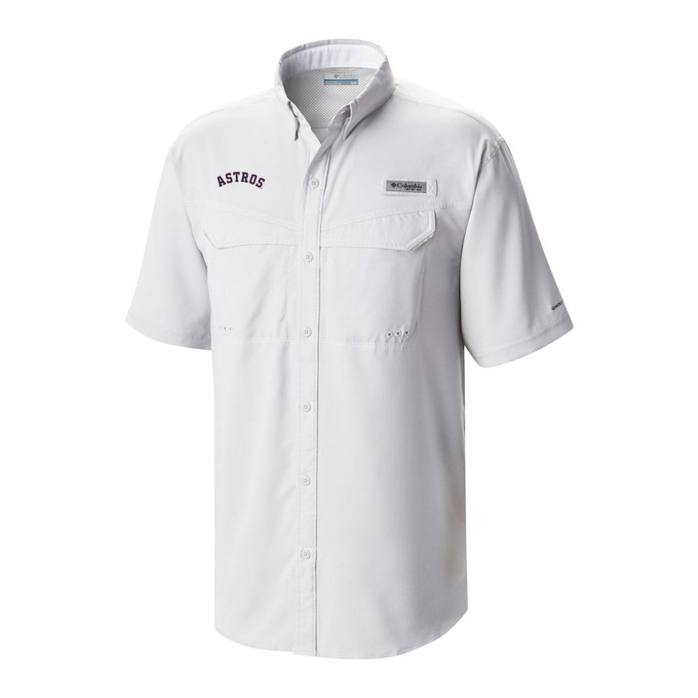 Houston Astros Omni-Wick Low Drag Offshore Button-Up Shirt White | Columbia