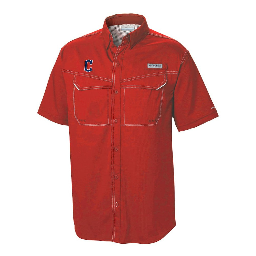 Cleveland Guardians Omni-Wick Low Drag Offshore Button-Up Shirt Red | Columbia