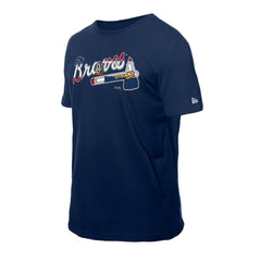 Atlanta Braves Dominican Republic Flag Logo T-Shirt Navy | New Era