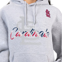 St. Louis Cardinals G-III 4Her by Carl Banks Women's Shadow Logo Graphic Pullover Hoodie Heather Gray