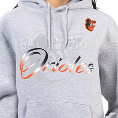Baltimore Orioles G-III 4Her by Carl Banks Women's Shadow Logo Graphic Pullover Hoodie Heather Gray