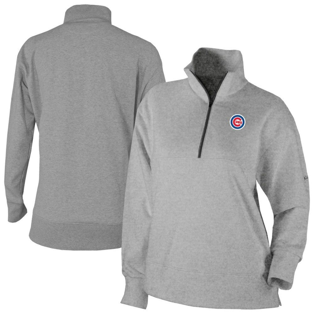 Chicago Cubs Women's Birchwood Hills Quarter-Zip Pullover Gray | Columbia