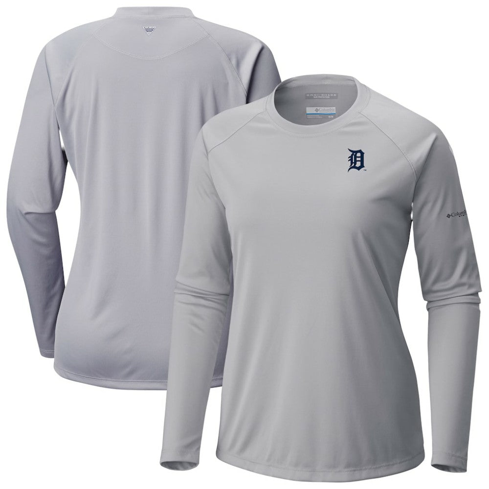 Detroit Tigers Tidal Tee II Long Sleeve T-Shirt Gray | Columbia