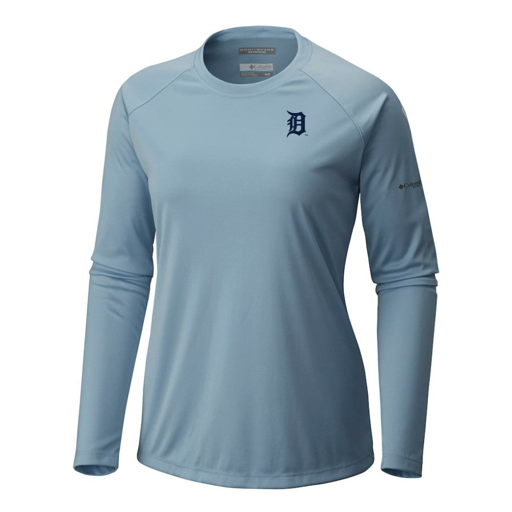Detroit Tigers Tidal Tee II Long Sleeve T-Shirt Light Blue | Columbia