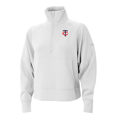 Minnesota Twins Women's Wickhams Hills Raglan Omni-Wick Quarter-Zip Pullover White | Columbia