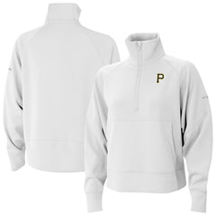Pittsburgh Pirates Women's Wickhams Hills Raglan Omni-Wick Quarter-Zip Pullover White | Columbia