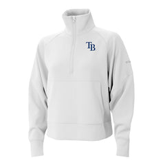 Tampa Bay Rays Women's Wickhams Hills Raglan Omni-Wick Quarter-Zip Pullover White | Columbia