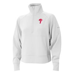 Philadelphia Phillies Women's Wickhams Hills Raglan Omni-Wick Quarter-Zip Pullover White | Columbia