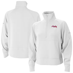 Atlanta Braves Women's Wickhams Hills Raglan Omni-Wick Quarter-Zip Pullover White | Columbia