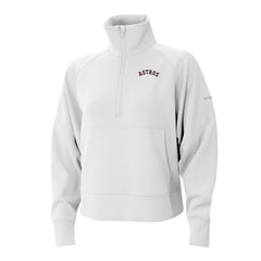 Houston Astros Women's Wickhams Hills Raglan Omni-Wick Quarter-Zip Pullover White | Columbia
