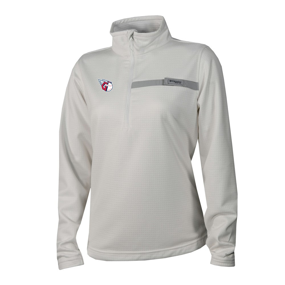 Cleveland Guardians Women's Skiff Guide Fleece Half-Zip Pullover Jacket White | Columbia