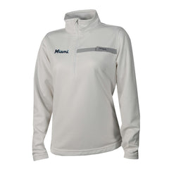 Miami Marlins Women's Skiff Guide Fleece Half-Zip Pullover Jacket White | Columbia