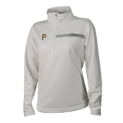 Pittsburgh Pirates Women's Skiff Guide Fleece Half-Zip Pullover Jacket White | Columbia