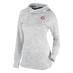 Cincinnati Reds Women's Omni-Wick Sunday Ball Raglan Pullover Hoodie White | Columbia