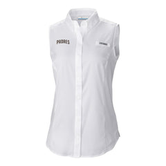 San Diego Padres Women's Tamiami Sleeveless Shirt White | Columbia