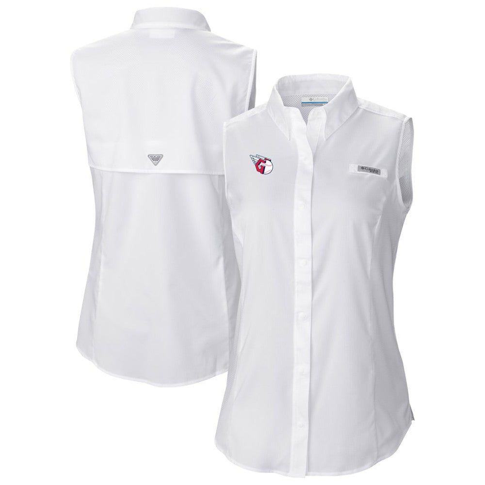 Cleveland Guardians Women's Tamiami Sleeveless Shirt White | Columbia
