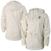 Minnesota Twins Women's Lily Park Full-Zip Rain Jacket Cream | Columbia