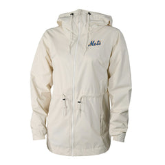 New York Mets Women's Lily Park Full-Zip Rain Jacket Cream | Columbia