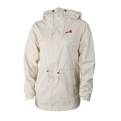 Atlanta Braves Women's Lily Park Full-Zip Rain Jacket Cream | Columbia