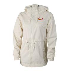 St. Louis Cardinals Women's Lily Park Full-Zip Rain Jacket Cream | Columbia