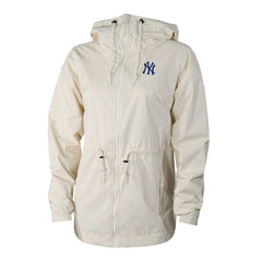 New York Yankees Women's Lily Park Full-Zip Rain Jacket Cream | Columbia