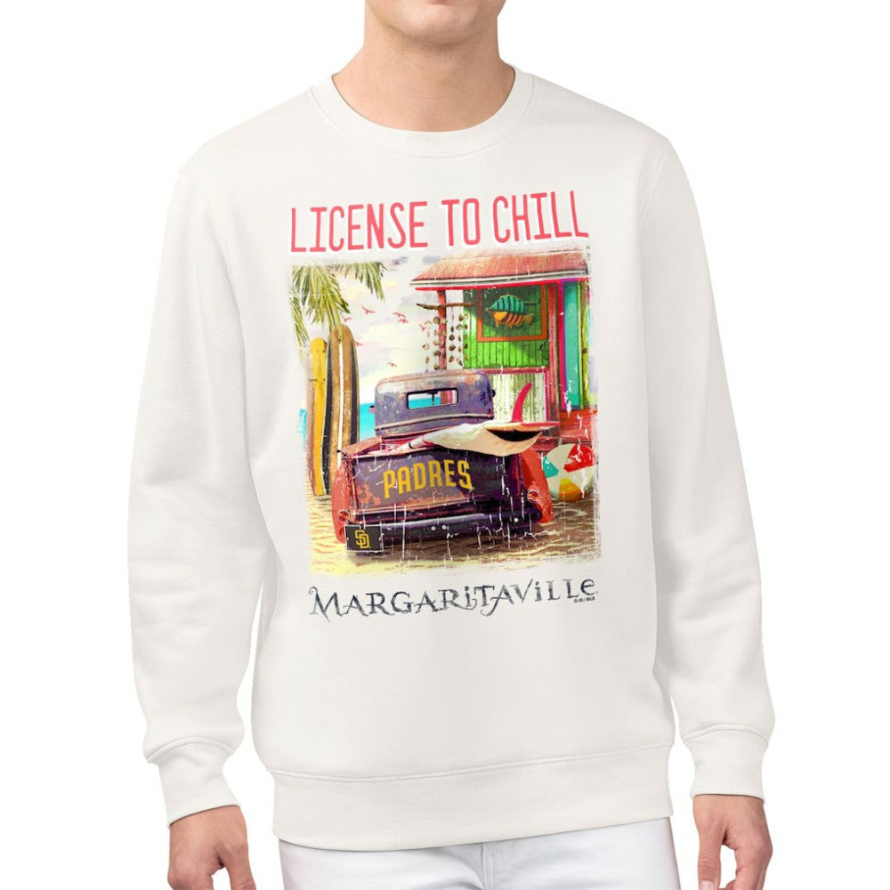 San Diego Padres Margaritaville License to Chill Fleece Sweatshirt Cream
