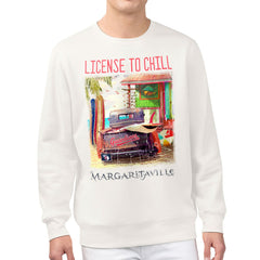 Cleveland Guardians Margaritaville License to Chill Fleece Sweatshirt Cream