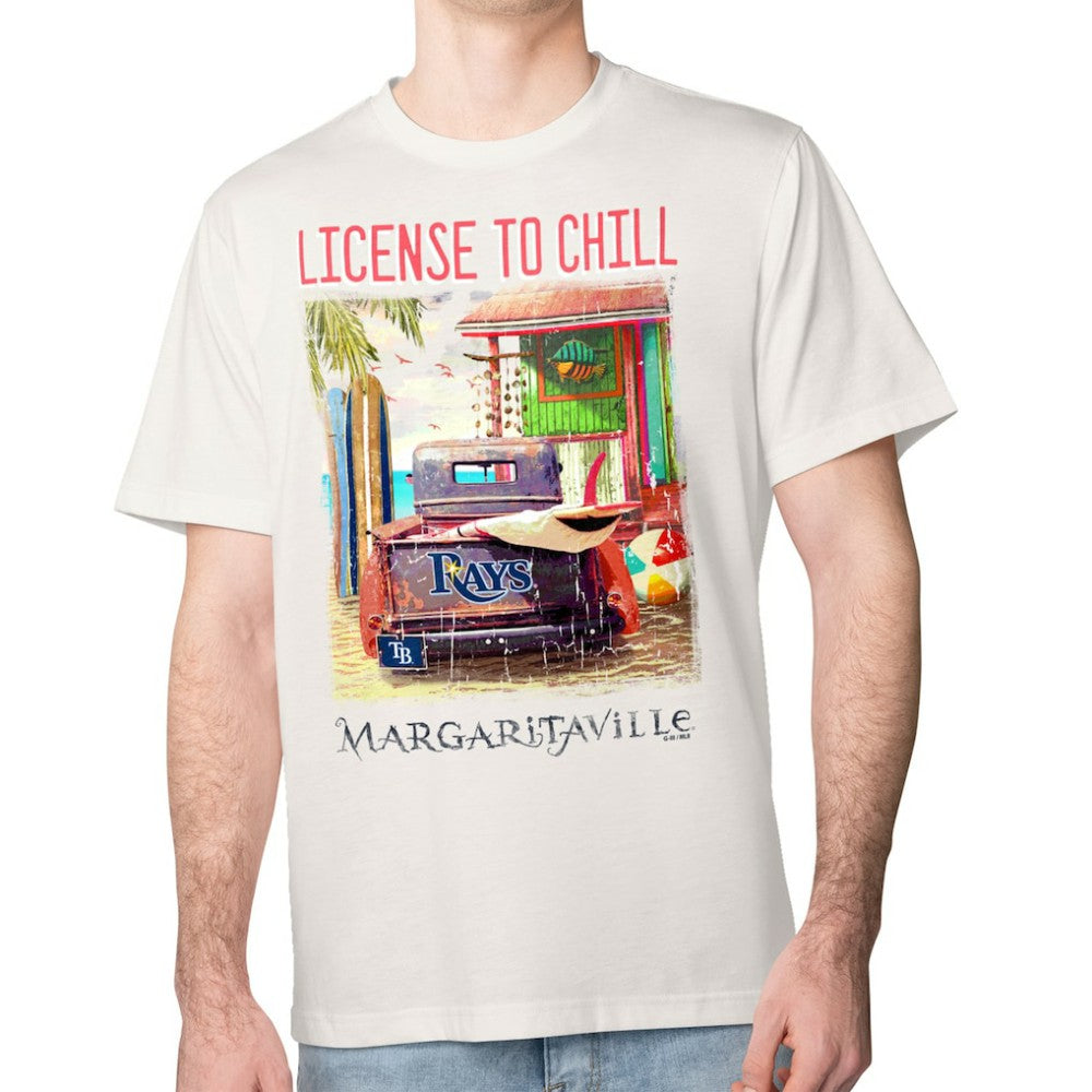 Tampa Bay Rays Margaritaville License to Chill T-Shirt Cream