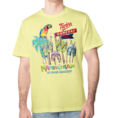 Minnesota Twins Margaritaville Gameday Party T-Shirt Yellow
