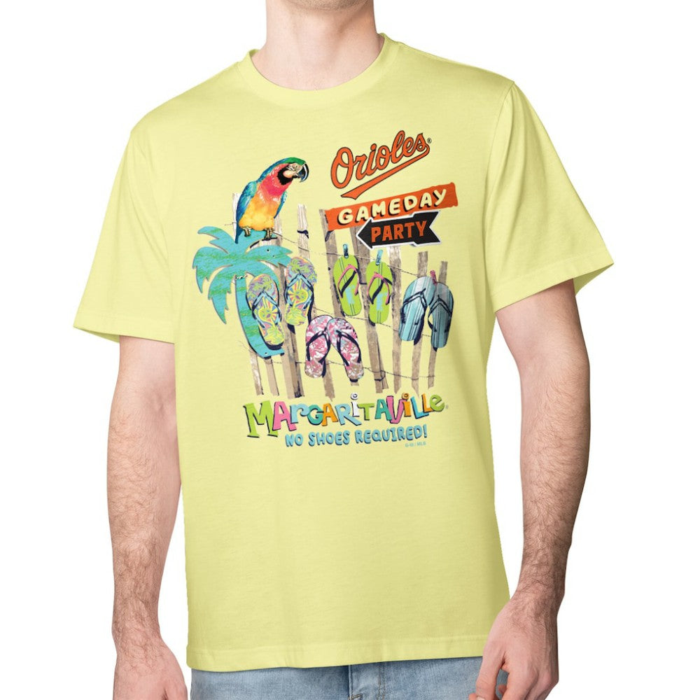 Baltimore Orioles Margaritaville Gameday Party T-Shirt Yellow