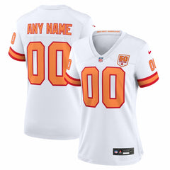 76 Tampa Bay Buccaneers Women's 50th Season Alternate Custom Game Jersey - White