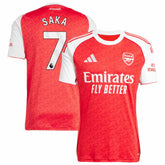 Bukayo Saka Arsenal 2025/26 Home Replica Player Jersey Red - Adidas