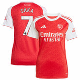 Bukayo Saka Arsenal Women's 2025/26 Home Replica Player Jersey Red - Adidas