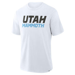 Utah Mammoth Fanatics Wordmark Stadium Slub T-Shirt White