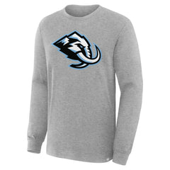 Utah Mammoth Fanatics Primary Logo Legacy Long Sleeve T-Shirt Heather Gray