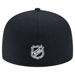Seattle Kraken New Era Faded Lines 59FIFTY Fitted Hat Deep Sea Blue