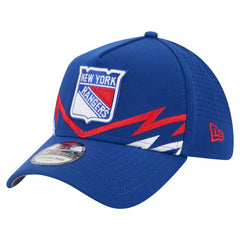 New York Rangers New Era 39THIRTY A-Frame Perforated Flex Hat Blue