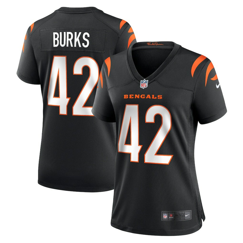 Oren Burks Cincinnati Bengals Women's Team Game Jersey - Black